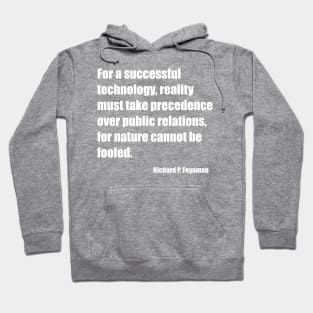 Feynman Successful Technology White Letters Hoodie